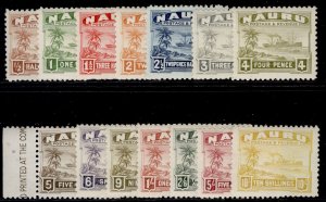 NAURU GV SG26A-39A, 1924-34 greyish paper set, VLH MINT. Cat £250.