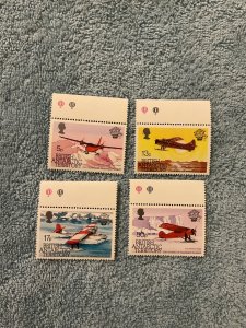 British Antarctic Territory Manned Flight set of 4, Scott# 117-20, 1983, MNH