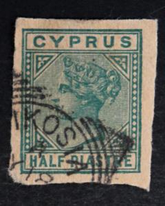 CYPRUS #11 Postal Stationery Cut Square 1881