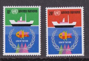 United Nationa - New York # 254-255, Law of the Sea, NH, 1/2 Cat.