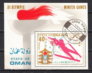 Oman State, 1970 Local issue. Sapporo Winter Olympics s/sheet. Canceled.^