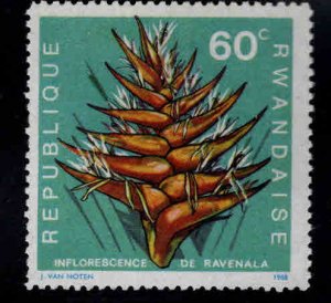 RWANDA Scott 258 MH* Colorful Orchid stamp