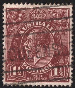 Australia SC#63a 1½d King George V (1919) Used