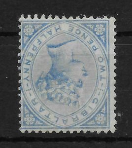 GIBRALTAR SG11w 1886 2d BLUE INV WMK MTD MINT