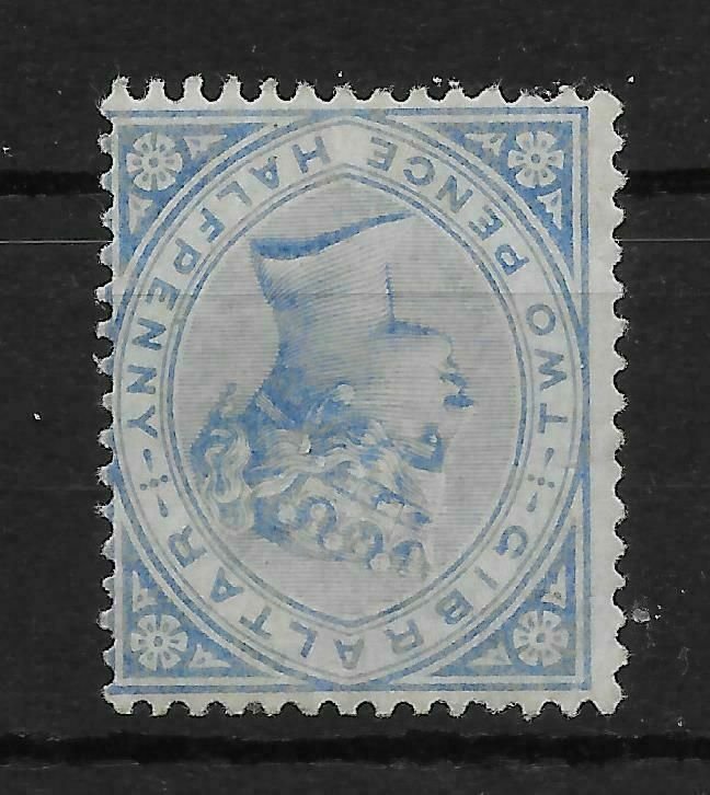 GIBRALTAR SG11w 1886 2d BLUE INV WMK MTD MINT