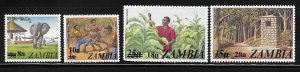 Zambia 1979 Surcharged Sc 188-191 MNH A1427