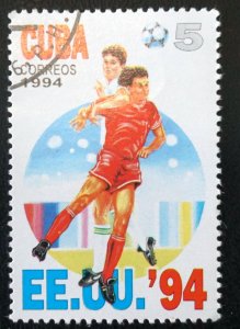 CUBA Sc# 3545 WORLD CUP OF SOCCER Football EUROPE  5c  1994 used cto