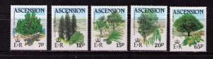 ASCENSION Sc# 363-367 MNH FVF  Set 5 Various Trees