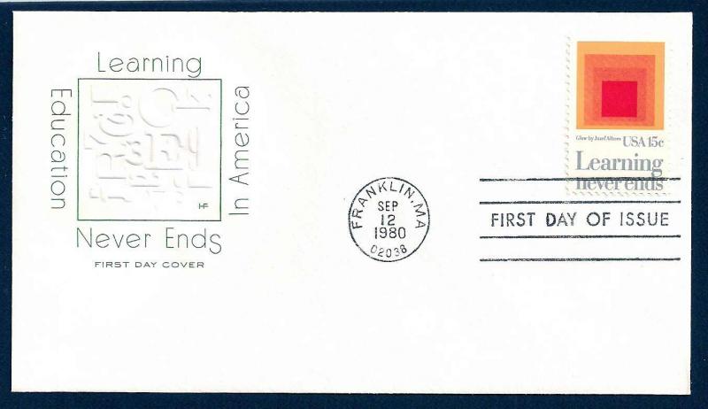 UNITED STATES FDC 15¢ Learning 1980 Farnam