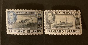 Stamps Falkland Islands Scott #101-2 hinged