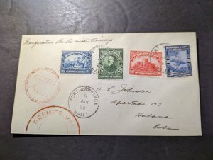 1929 Republic of Haiti Airmail First Flight Cover FFC Port Au Prince