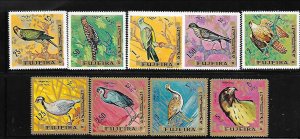 FUJEIRA MI 356-64 NH issue of 1968 - BIRDS