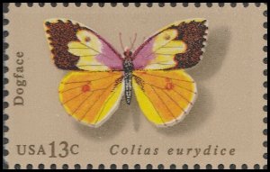 US 1714 Butterfly Dogface 13c single (1 stamp) MNH 1977