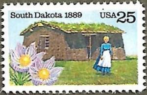 United States #2416 25c South Dakota Statehood Centennial MLH (1989)