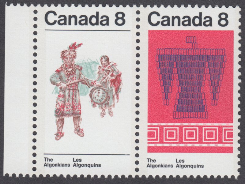 Canada -  #569a Algonkian Indians Se-Tenant Pair - MNH
