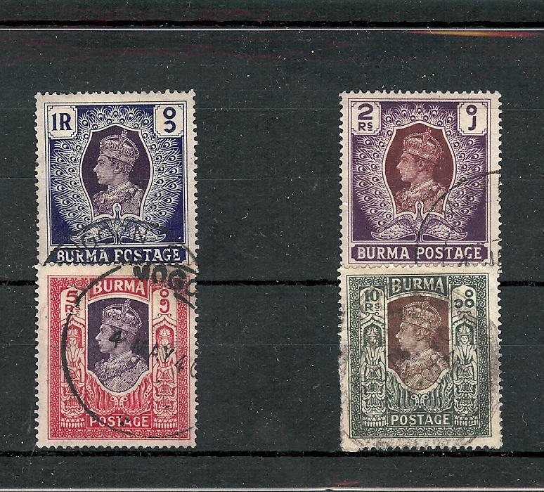 Burma, 30-33, King George VI High Values Singles,**Used**