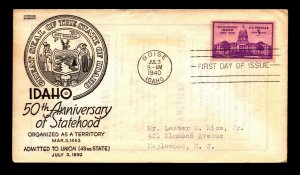 SC# 896 FDC / Anderson Cachet / Typed Address - L14169