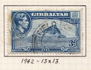 Gibraltar 1938-51 Early Issue Fine Used 3d. NW-159562