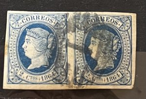 Spain #61 Used Pair- SCV=$40.00