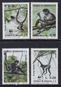 Honduras C789-C792 Monkeys MNH VF