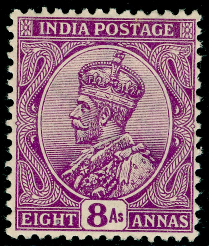 INDIA SG180, 8a deep mauve, LH MINT. Cat £25.