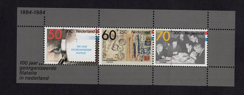 Netherlands  #B604-B606a  MNH  1984  sheet Filacento stamp exhibition