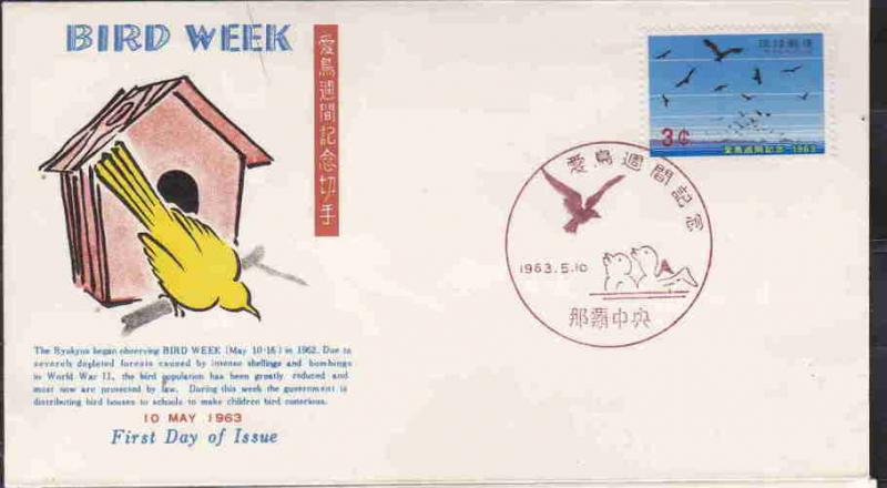 RYUKYU FDC BIRDS AAD7850