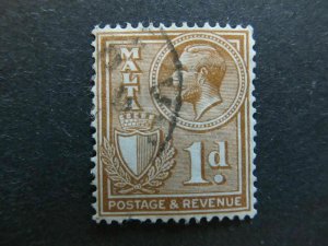 1930 A4P28F67 Malta 1d Used-