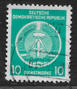 Germany DDR #O4 10pf Arms of Republic ~ Used