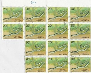 Vietnam  Snake in Countryside Stamps Crafts Decoupage or Collect Ref 28313