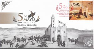 J) 2022 MEXICO, 160 ANNIVERSARY OF THE BATTLE OF PUEBLA, FDC