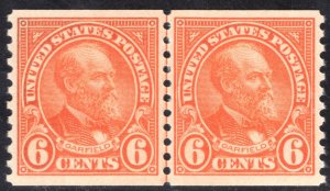 US STAMPS #638 LINE PAIR MINT OG NH LOT #21238