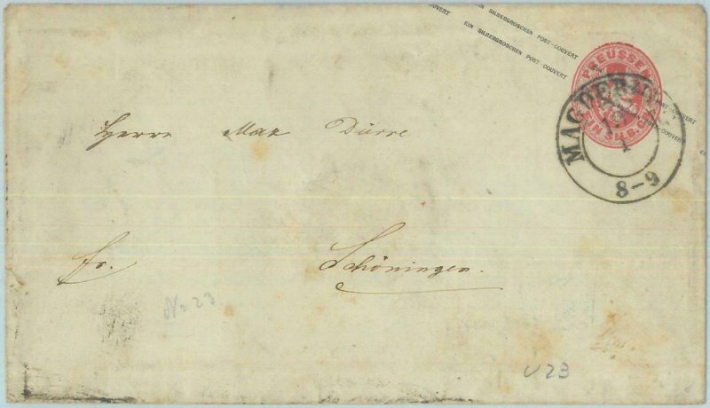 89254 - GERMANY Prussen - Postal History - STATIONERY COVER from Magdeburg # U23