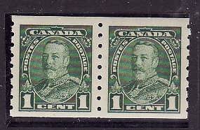 Canada-Sc#228-unused  NH KGV Pictorial coil pair-og-Cdn1029-1935-