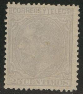 Spain 246 MH* King Alfonso II 25c 1879 CV$15