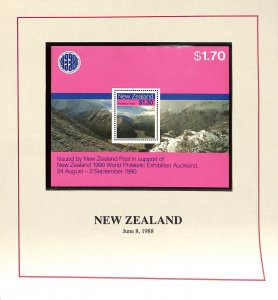 New Zealand, Postage Stamp, #906a Mint NH, 1990 Routeburn (BA)