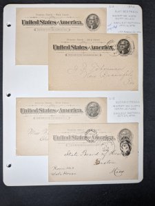 1890s Group of 14 UX12 postal cards specialized collection [y.16]