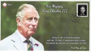 CA23-015, 2023, King Charles III, First Day of Issue, Pictorial Postmark, Ottawa