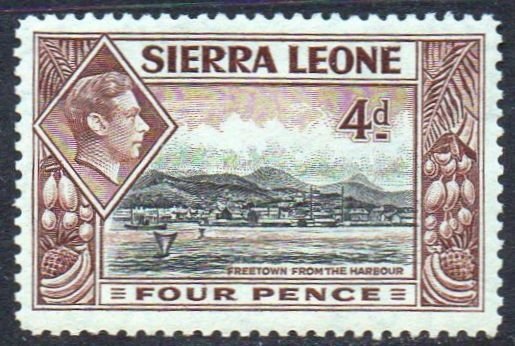 Sierra Leone 1938 4d black and red-brown MH