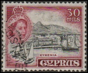 Cyprus 175 - Used - 30c Kyrenia (1955) +