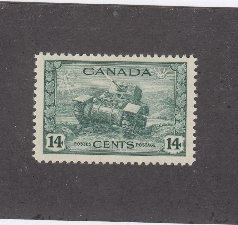 CANADA (MK774) # 259 VF-MNH  14cts  CDN ARMY RAM TANK /DULL GREEN CAT VALUE $18