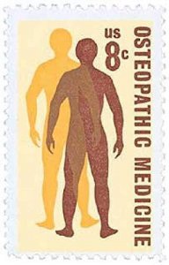 1972 Osteopathic Medicine Single 8c Postage Stamp, Sc#1469, MNH, OG