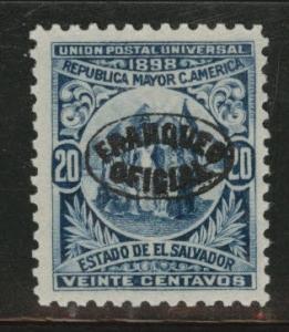 El Salvador Scott o136 MNG 1898 official wmk 115