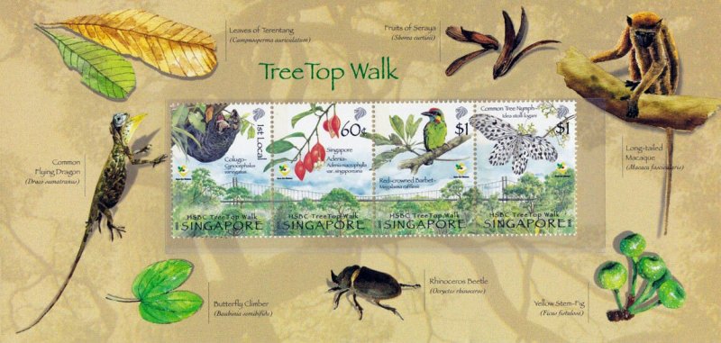 Singapore Stamps 2005 Tree Top Walk, Nature Wildlife Ecosystem Souvenir Pack MNH