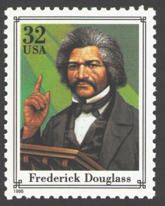 1995 Civil War Frederick Douglass Single 32c Postage Stamp, Sc# 2975h, MNH, OG