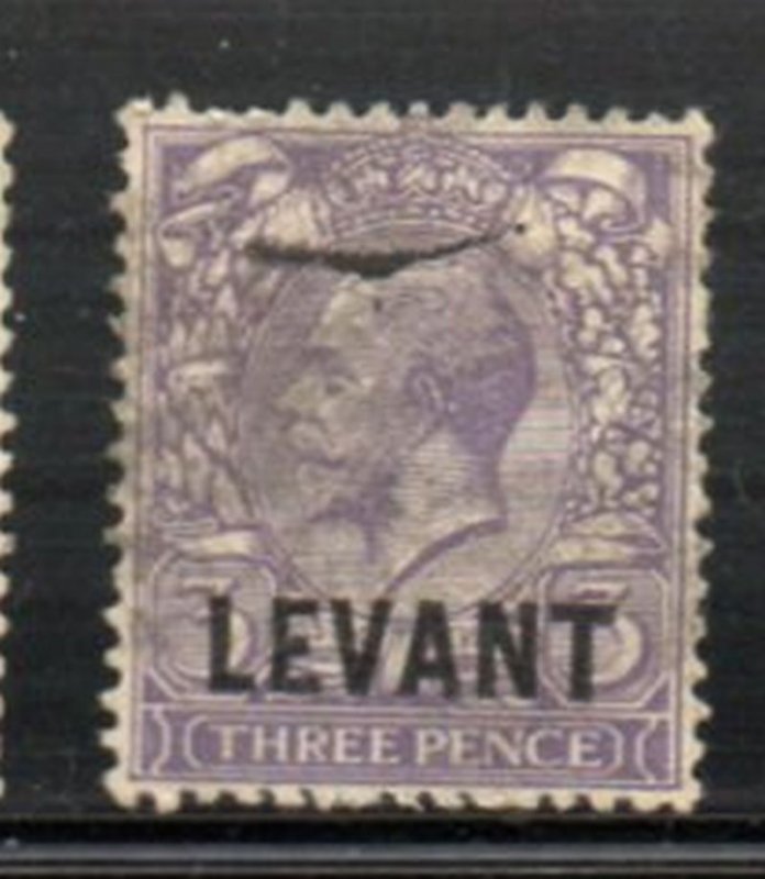 G.B LEVANT Sc 49 1921 3d violet G V stamp used