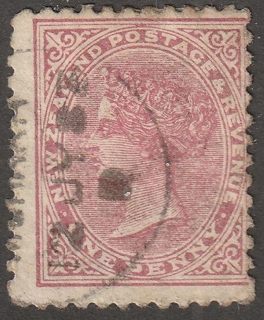 New Zeland, stamp, Scott#51, used, hinged,  NO gum, #QNZ-51