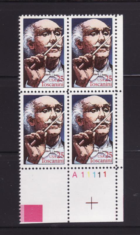 United States 2411 Plate Block Set MNH Arturo Toscanini (B)