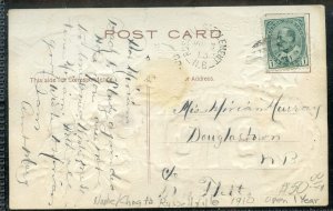 ?untra RARE ** 1 year open-- RUSSELL SETTLEMENT, N.B. s/r 1910 post card Canada