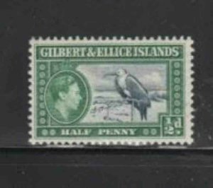 GILBERT & ELLICE #40 1939 1/2p KING GEORGE VI & FRIGATE MINT VF NH O.G aa